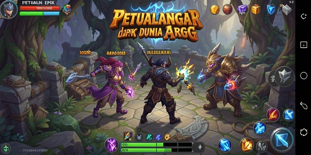 Screenshot utama 116X menampilkan pertarungan epik dalam gameplay ARPG.