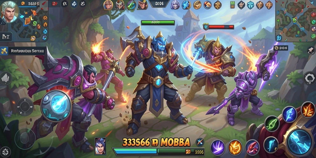 Tangkapan layar utama dari gameplay seru MOBA 333666