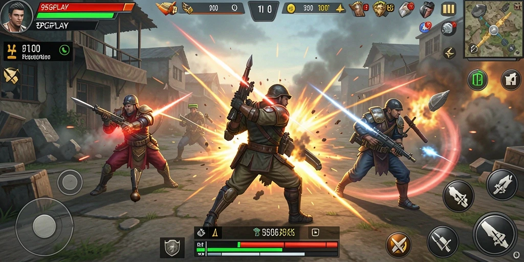 Screenshot utama 95PGPLAY menampilkan aksi pertarungan strategis yang mendebarkan.