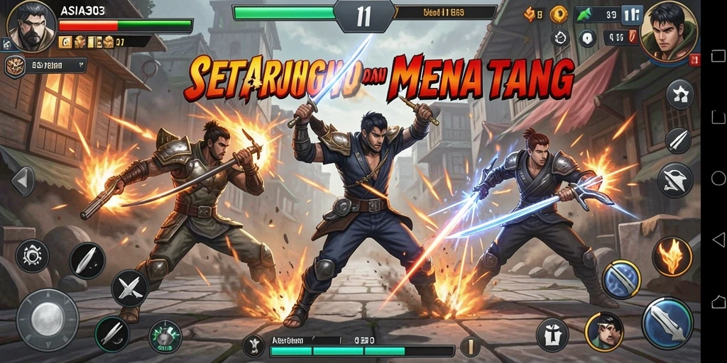 Tampilan gameplay seru dalam pertarungan <strong>ASIA303</strong> yang menegangkan.