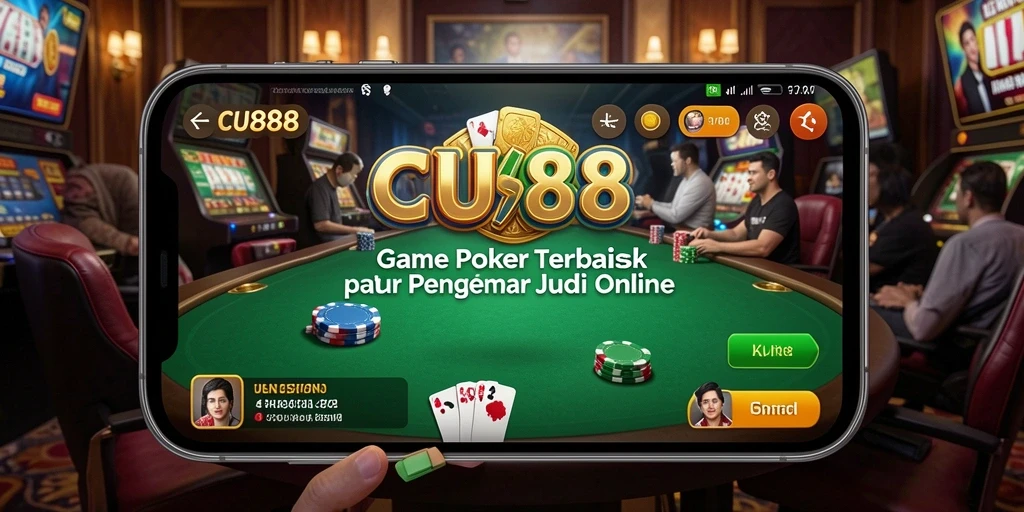 Tampilan gameplay poker yang mendebarkan dan interaktif di CU888.