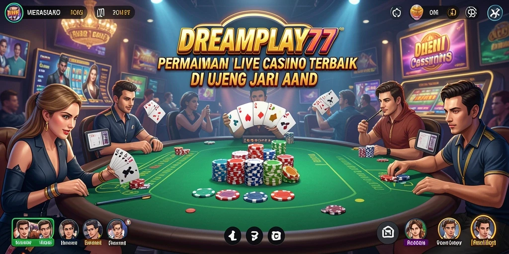 Screenshot gameplay Live Casino yang menarik dari DREAMPLAY77.