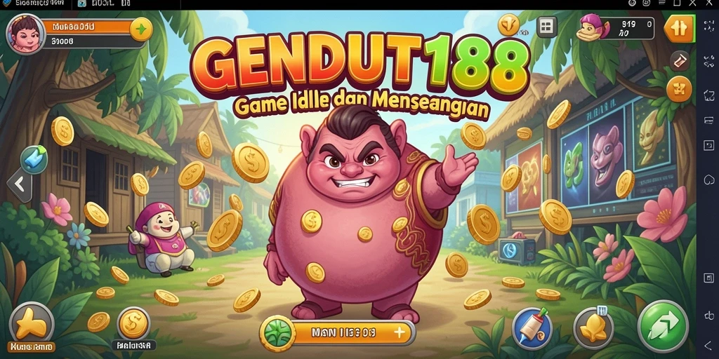 Screenshot gameplay GENDUT188 menampilkan aksi karakter dalam mode Idle.