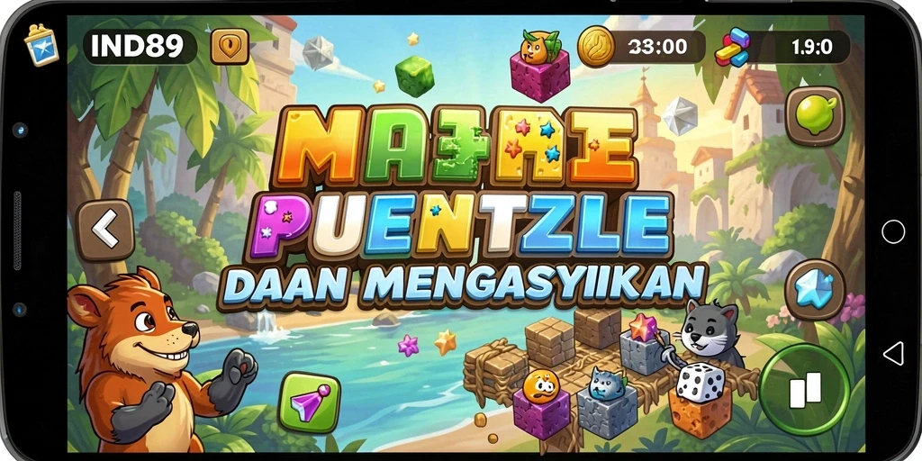 Menampilkan gameplay Puzzle yang menarik dan menantang.