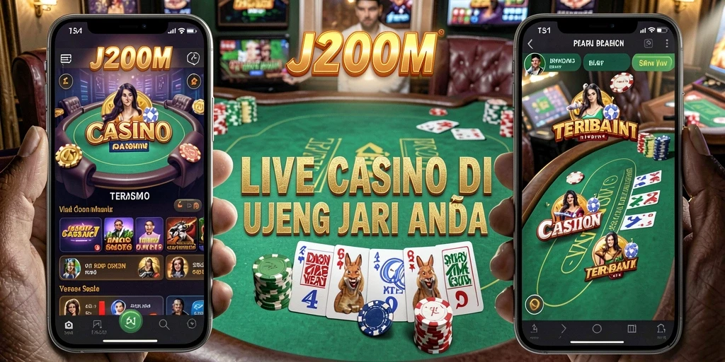 Gameplay langsung kasino dengan dealer profesional di J200M.