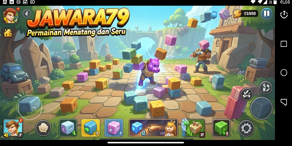 Tampilan gameplay seru JAWARA79 dengan tantangan puzzle menarik.