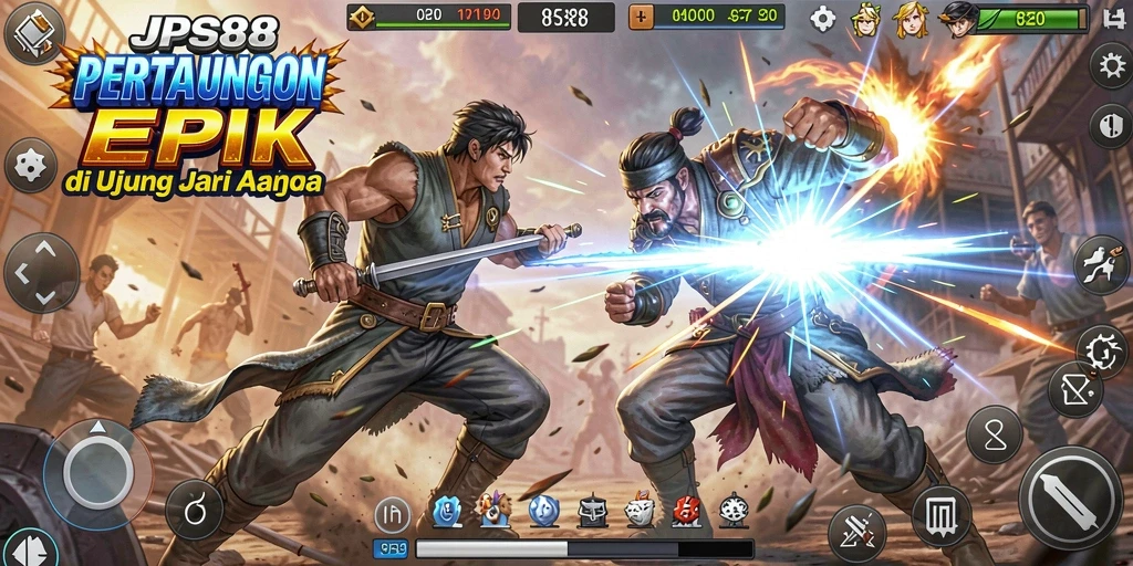 Tampilan gameplay seru di JPS88 dengan pertarungan yang mengagumkan.