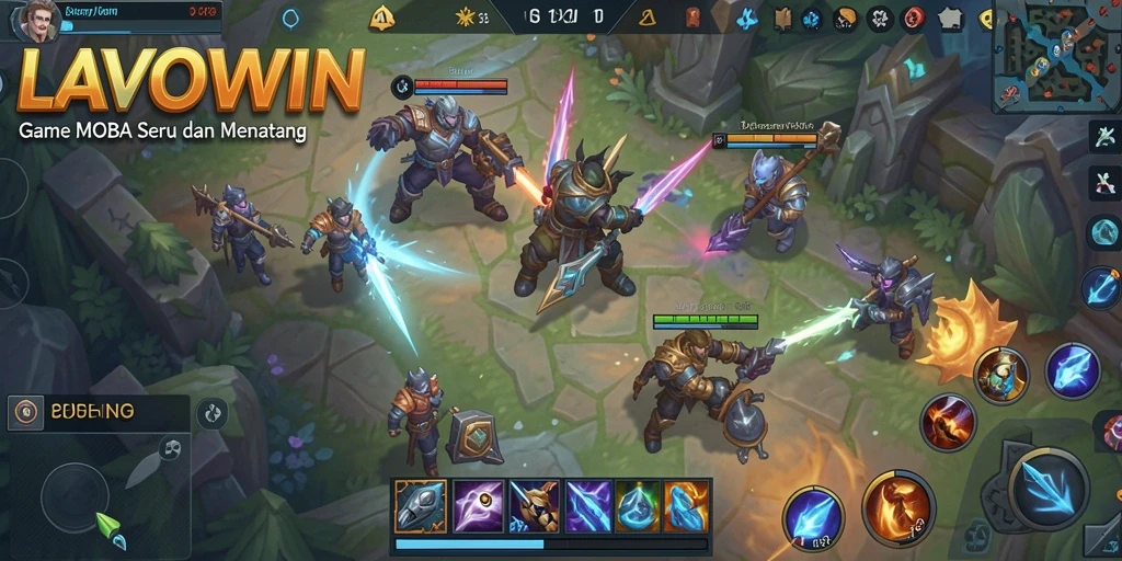 Gameplay seru dan menegangkan di LAVOWIN MOBA.