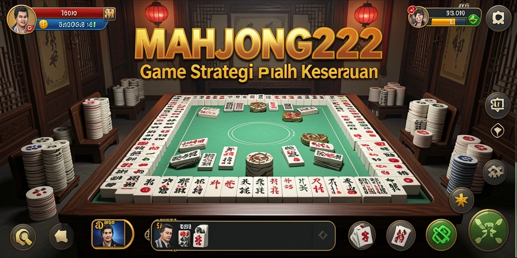 Tampilan gameplay seru dalam MAHJONG222 dengan elemen Tycoon yang menarik.