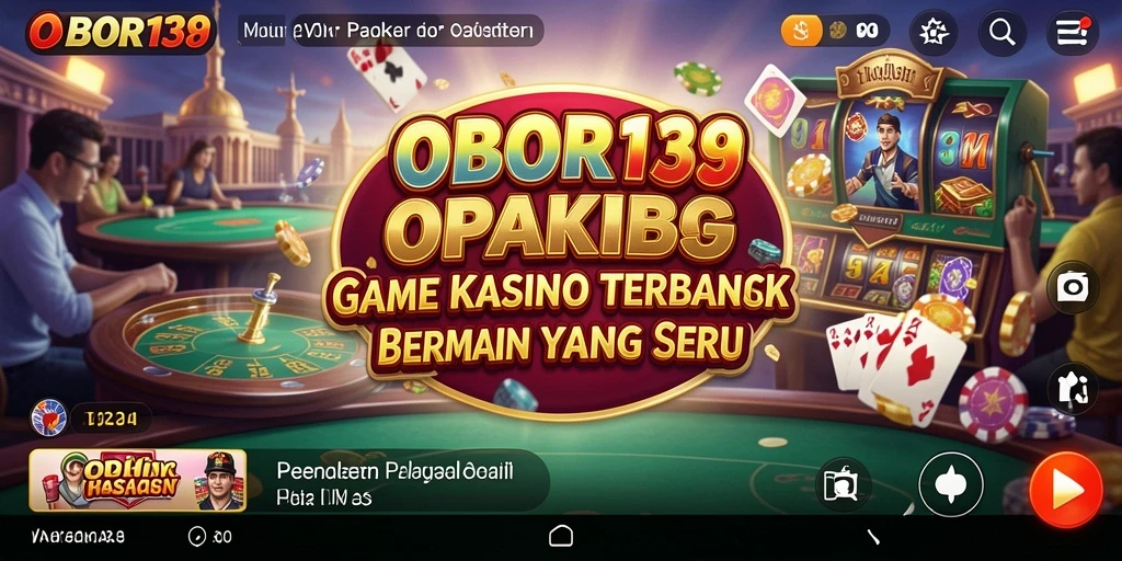 Tampilan permainan Kasino spektakuler dari OBOR138 menampilkan desain yang menarik.