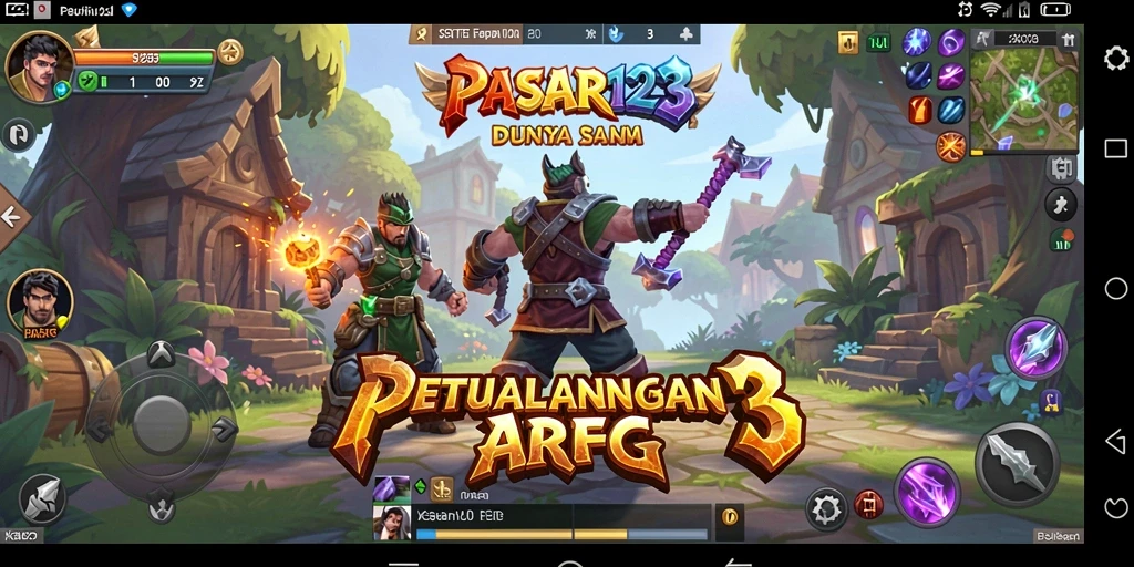 Tampilan gameplay seru dan mendebarkan dalam PASAR123.