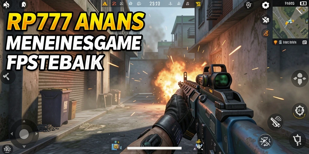 Tangkapan layar RP777 menunjukkan aksi intens dalam pertempuran FPS.