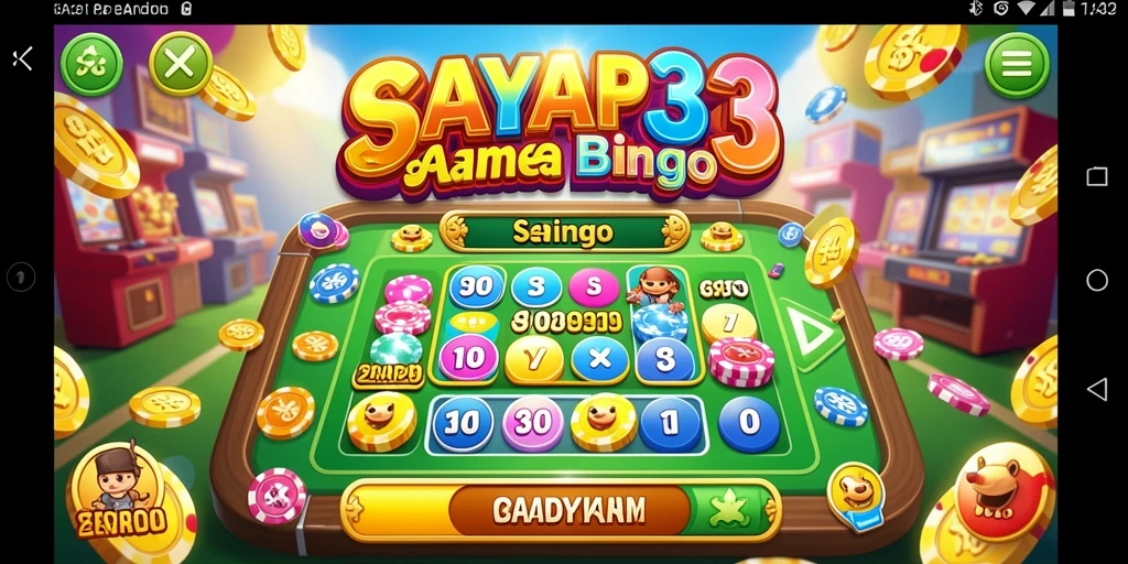 Tampilan gameplay seru dalam permainan Bingo SAYAP33.