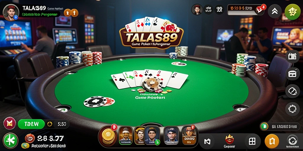 Screenshot gameplay TALAS89 yang menarik dengan aksi Poker yang seru.